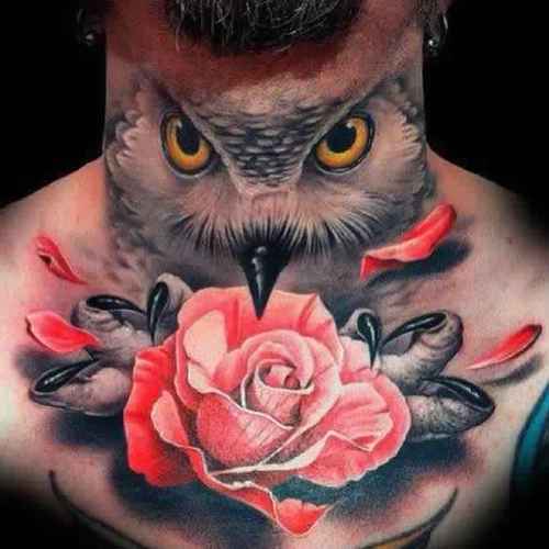 owl-tattoo-throat | Tattoo Love