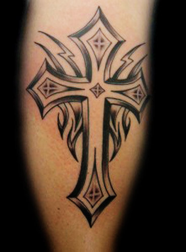 Simple Cross Tattoo For Men