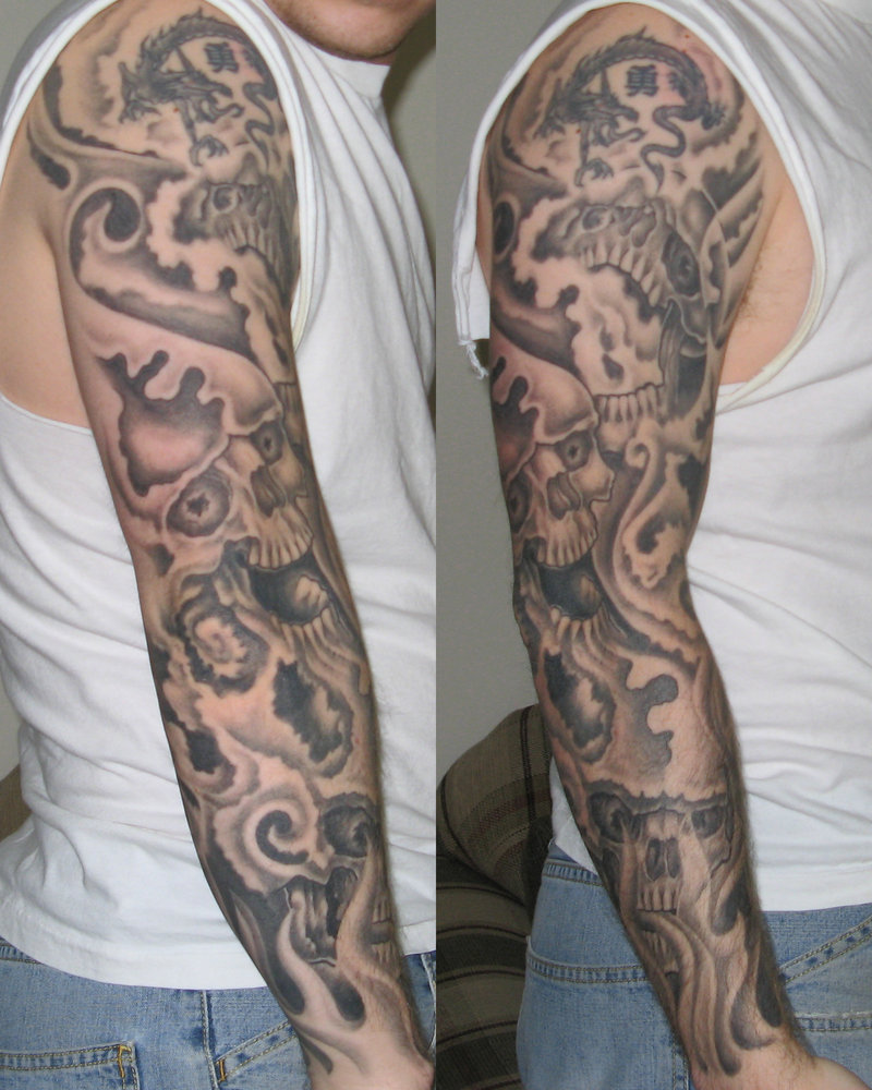 Skull Sleeve Tattoo Ideas Images & Pictures - Becuo