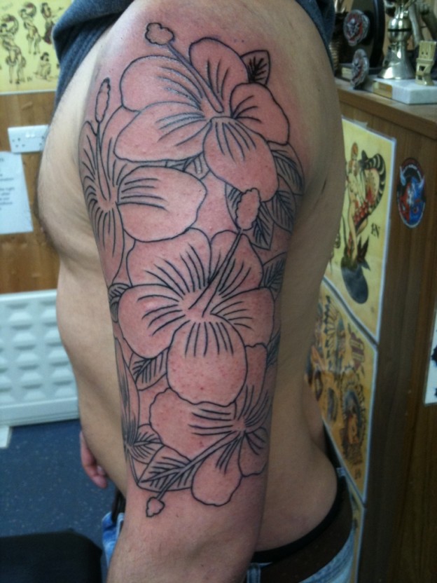 Flower Tattoo Sleeve For Men